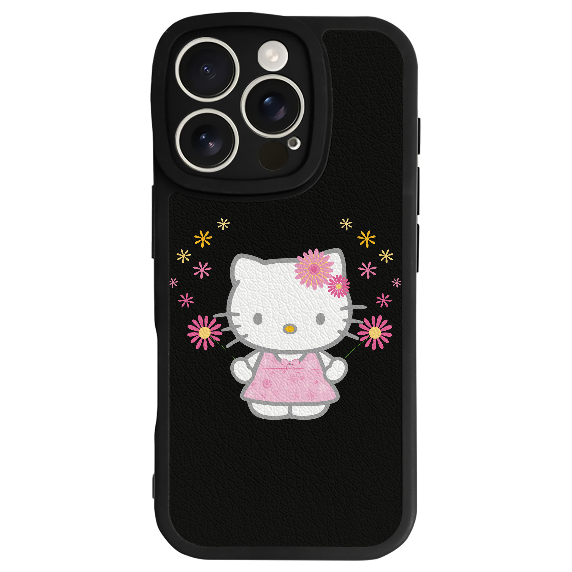 （画像用） Hello Kitty ハローキティ 【iPhone 16シリーズ対応】シリコンスマホケース（レザー調） 材質：シリコン